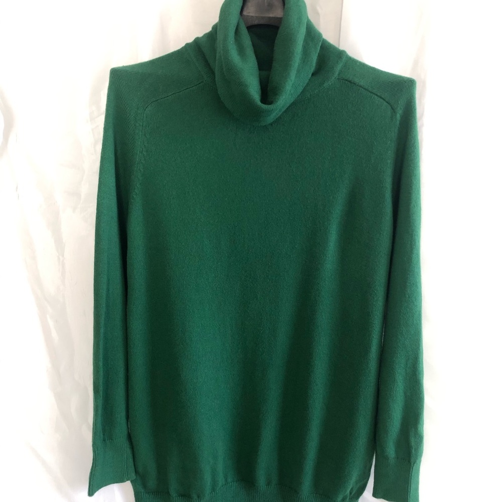 Lands End Kelly green cowl neck tunic sweater